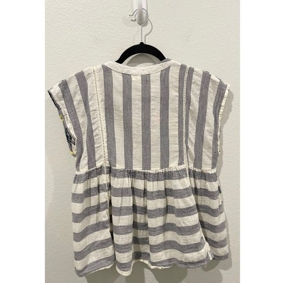 THML Multicolor Embroidered Strip Blouse - Picture 4 of 4